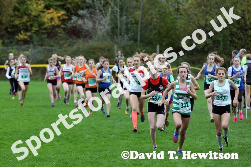 Under-15 girls North East Harrier League, Blaydon. Photo: David T. Hewitson/Sports for All Pics